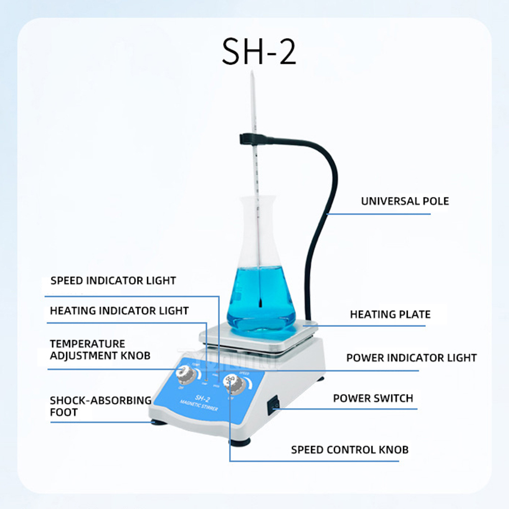 Lab Magnetic Stirrer Hot Plate - Agitador Magnético com Aquecimento SH-2 –