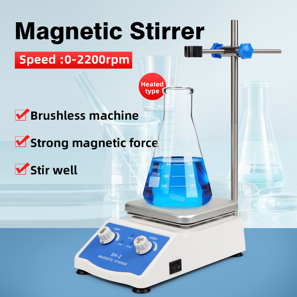 Lab Magnetic Stirrer Hot Plate - Misturador magnético de aquecimento, 1000ml, máquina