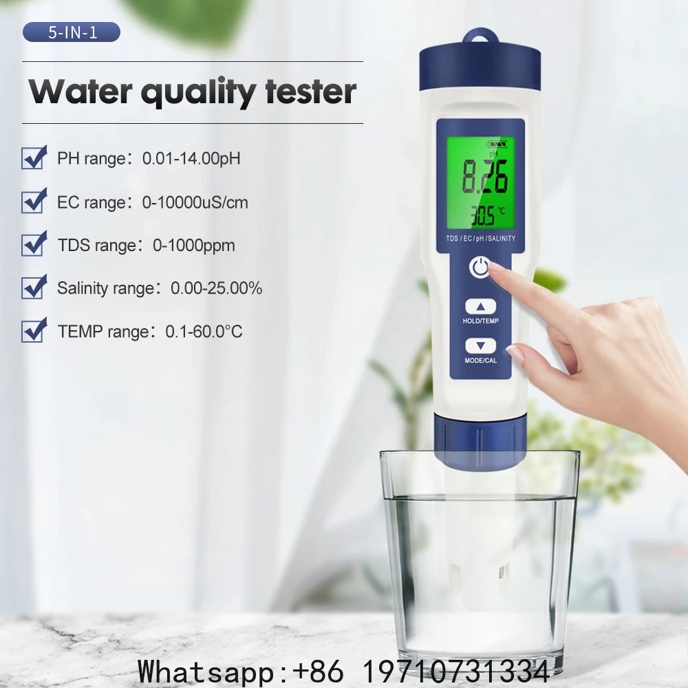 Ph Meter Digital Water Tester - Medidor digital de ph 5 em