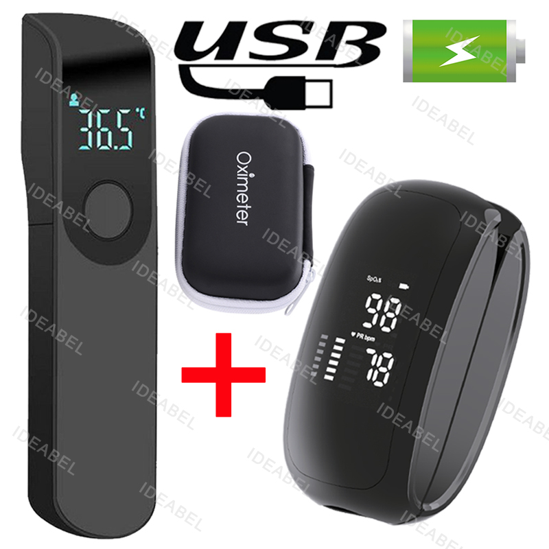 Pulse Oximeter Fingertip Rechargeable - Oxímetro Médico Recarregável com Cordão, Monitor