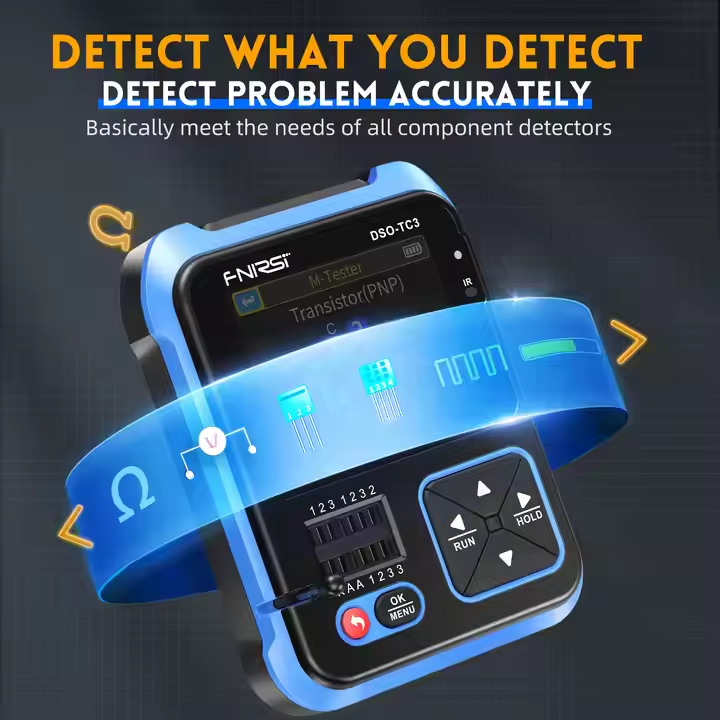Fnirsi Digital Oscilloscope Handheld - Osciloscópio Digital Portátil FNIRSI DSO-TC3, Testador
