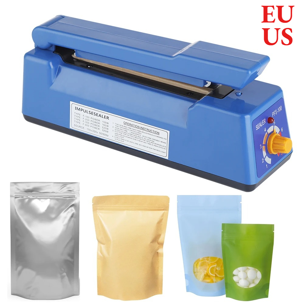 Plastic Bag Impulse Heat Sealer - Máquina de Selagem Elétrica, Seladora a