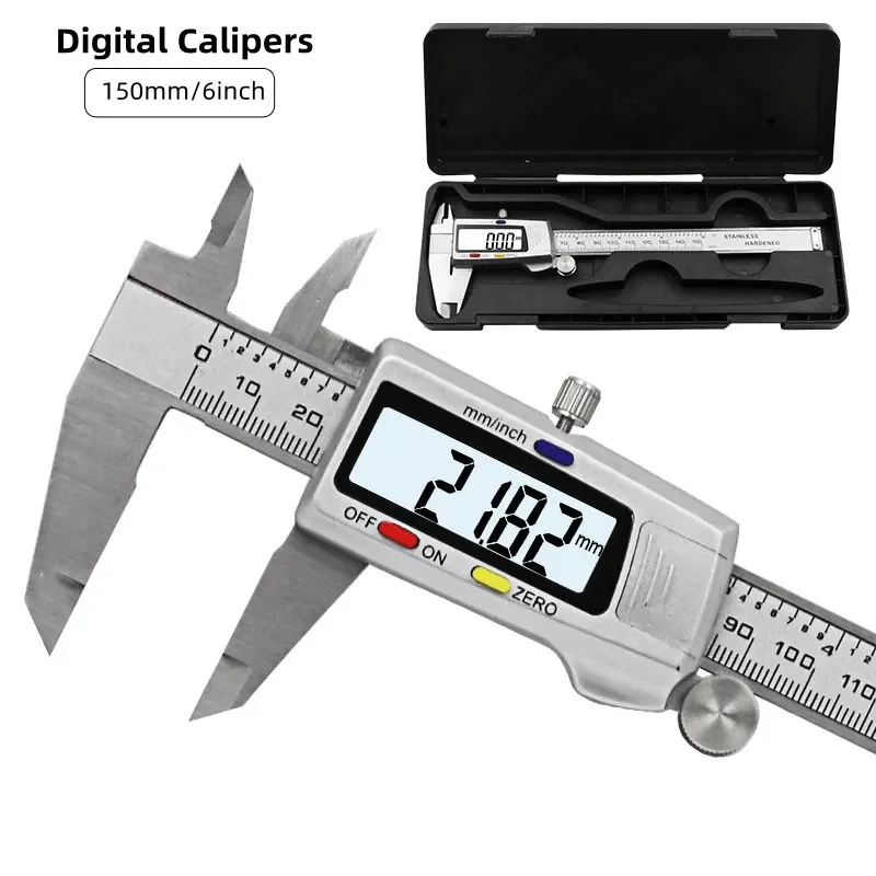 Digital Caliper 150Mm Stainless Steel - Ferramenta de medição paquímetro digital de