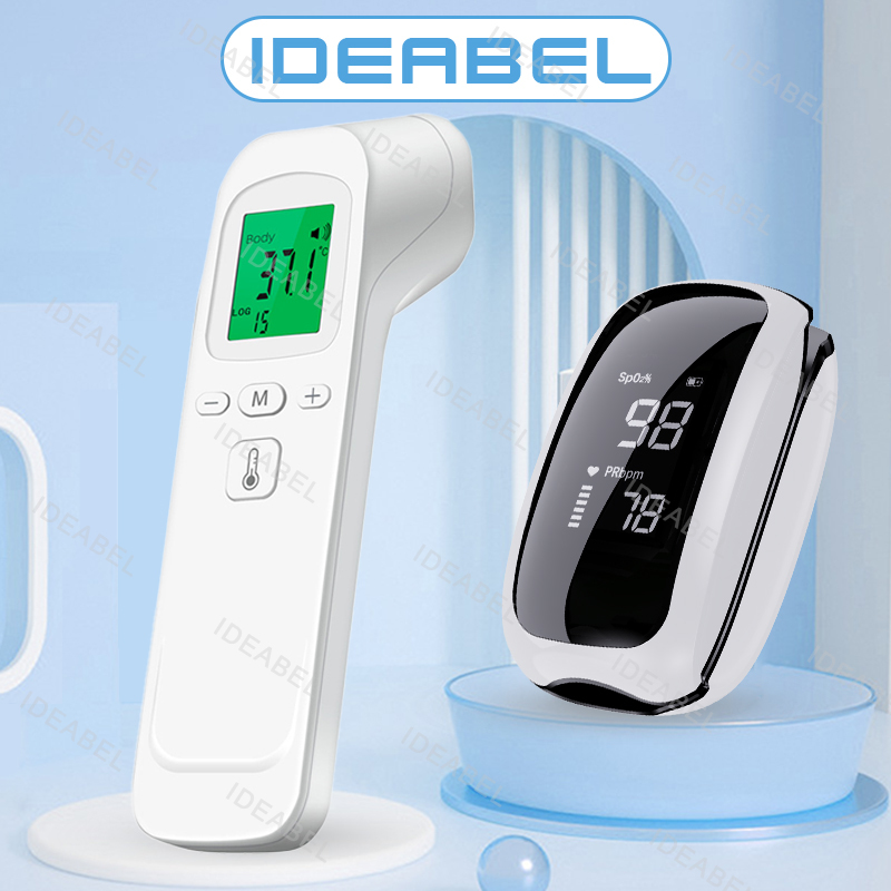 Pulse Oximeter Fingertip Rechargeable - Termômetro digital frontal sem contato, termômetro