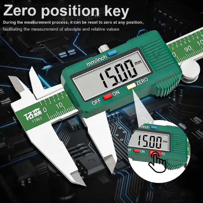 Digital Caliper 150Mm Stainless Steel - Calibrador Digital Pequeno de Alta Precisão