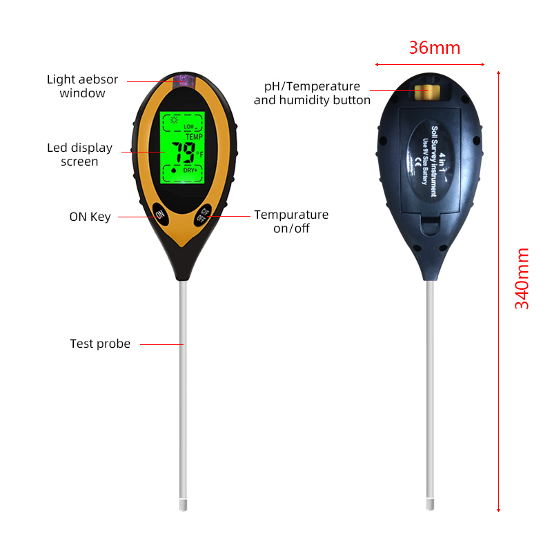 Medidor de pH do Solo 4 em 1:  - Ph Meter Digital Water Tester avaliação e preço