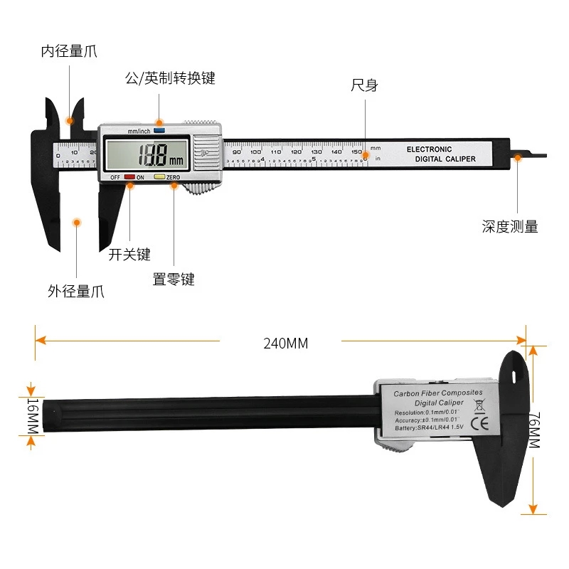 Digital Eletrônica Vernier Cal - Digital Caliper 150Mm Stainless Steel avaliação e preço