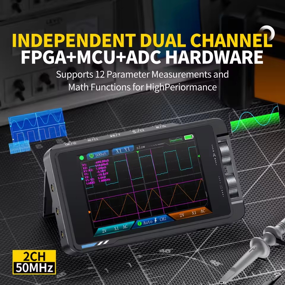 Osciloscópio Digital Portátil  - Fnirsi Digital Oscilloscope Handheld avaliação e preço