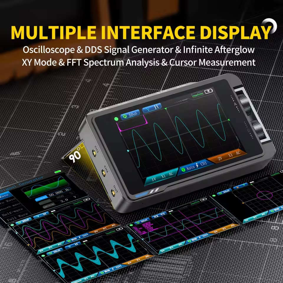 Osciloscópio Digital Portátil  - Fnirsi Digital Oscilloscope Handheld avaliação e preço