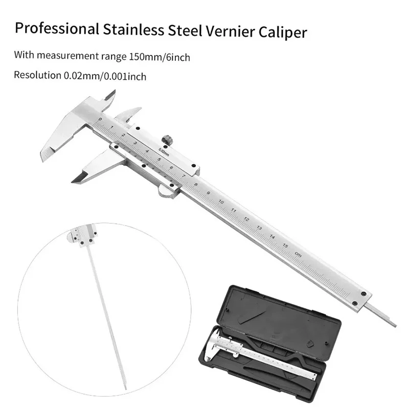Medidor vernier profissional d - Digital Caliper 150Mm Stainless Steel avaliação e preço