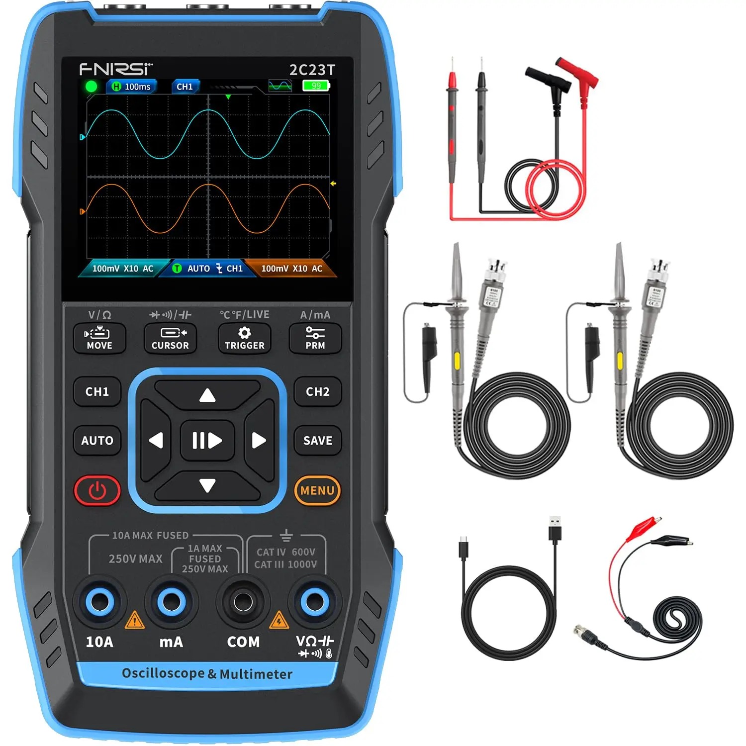 Osciloscópio Multímetro Gerado - Fnirsi Digital Oscilloscope Handheld avaliação e preço