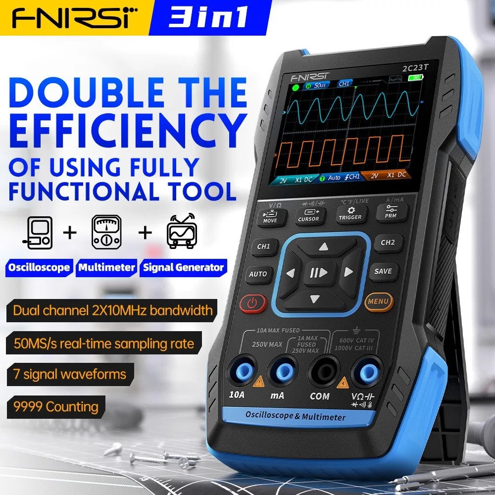 Osciloscópio Multímetro Gerado - Fnirsi Digital Oscilloscope Handheld avaliação e preço