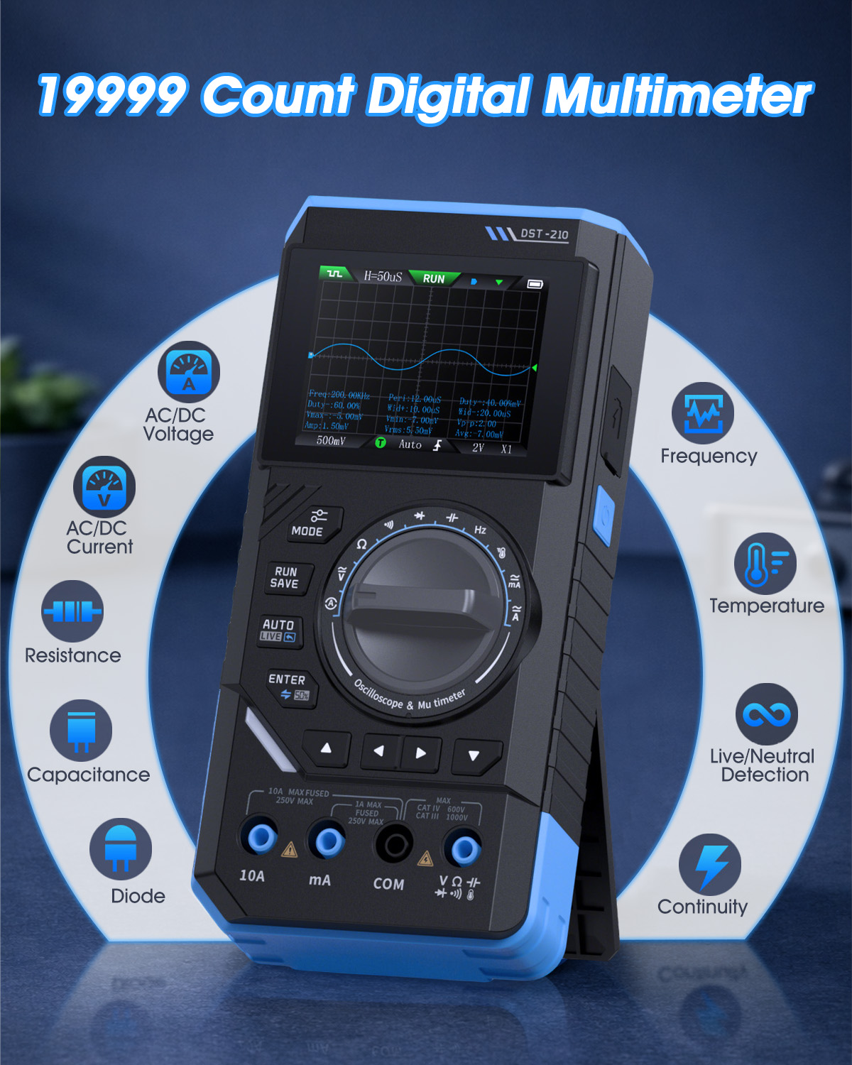 Osciloscópio Portátil FNIRSI D - Fnirsi Digital Oscilloscope Handheld avaliação e preço