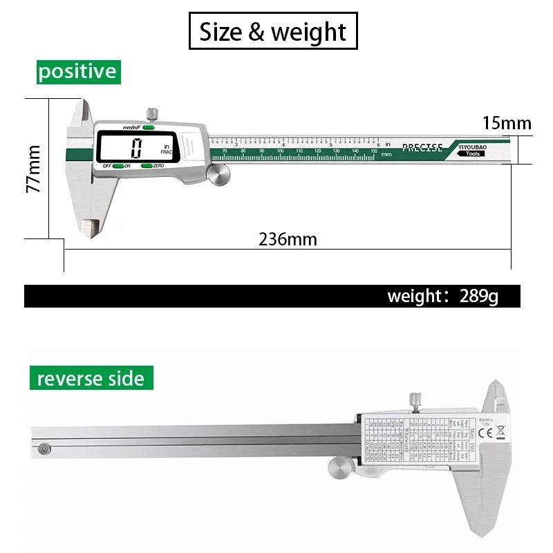 Et50 150mm paquímetro de aço i - Digital Caliper 150Mm Stainless Steel avaliação e preço
