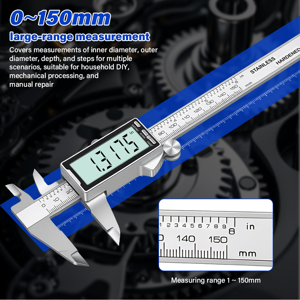 Novo Paquímetro Digital de Aço - Digital Caliper 150Mm Stainless Steel avaliação e preço