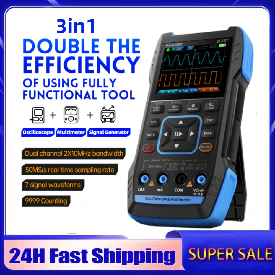 Osciloscópio Digital 3 em 1 2C - Fnirsi Digital Oscilloscope Handheld avaliação e preço